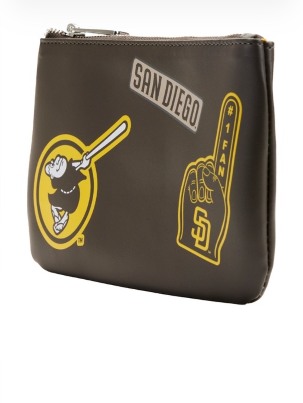 NWT Loungefly MLB SD Padres Clear Tote Crossbody Stadium Bag with Pouch - Picture 5 of 6